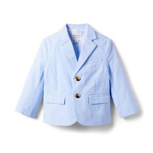 Janie & Jack boys seersucker blazer - 5T (Retail $105) never worn not tags